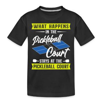 Pickleball Ce qui se passe au - T-shirt bio Premium Enfant - noir - Devant