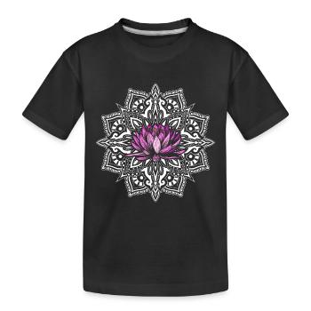Yoga Mandala - Kinder Premium Bio T-Shirt - Schwarz - Vorne