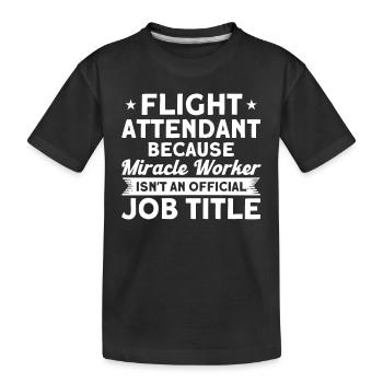 Personnel de cabine de l’hôtesse de l’air hôtesse de l’air - T-shirt bio Premium Enfant - noir - Devant