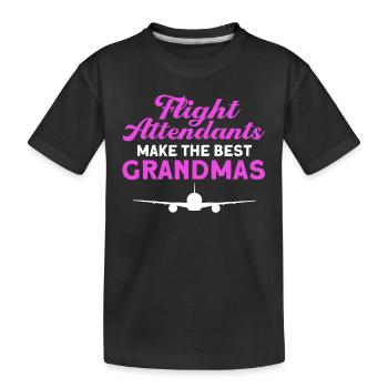 Personnel de cabine de l’hôtesse de l’air hôtesse de l’air - T-shirt bio Premium Enfant - noir - Devant