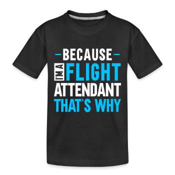 Personnel de cabine de l’hôtesse de l’air hôtesse de l’air - T-shirt bio Premium Enfant - noir - Devant