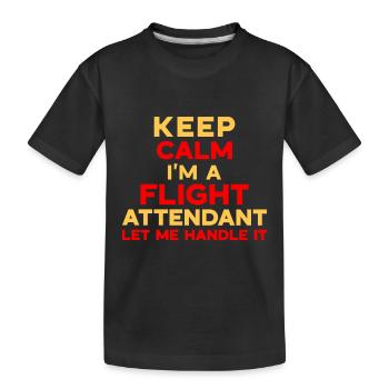 Personnel de cabine de l’hôtesse de l’air hôtesse de l’air - T-shirt bio Premium Enfant - noir - Devant