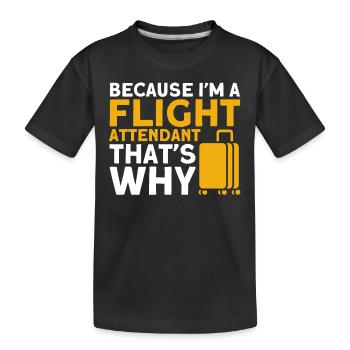 Personnel de cabine de l’hôtesse de l’air hôtesse de l’air - T-shirt bio Premium Enfant - noir - Devant