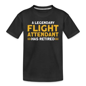 Personnel de cabine de l’hôtesse de l’air hôtesse de l’air - T-shirt bio Premium Enfant - noir - Devant
