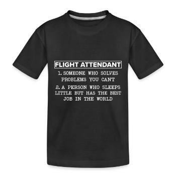 Personnel de cabine de l’hôtesse de l’air hôtesse de l’air - T-shirt bio Premium Enfant - noir - Devant
