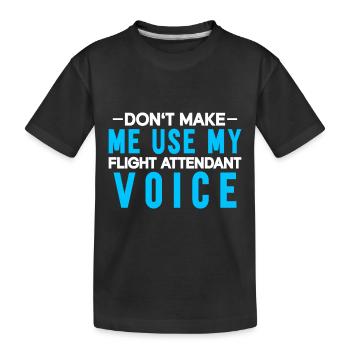 Personnel de cabine de l’hôtesse de l’air hôtesse de l’air - T-shirt bio Premium Enfant - noir - Devant