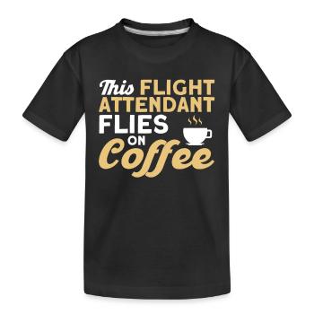 Personnel de cabine de l’hôtesse de l’air hôtesse de l’air - T-shirt bio Premium Enfant - noir - Devant