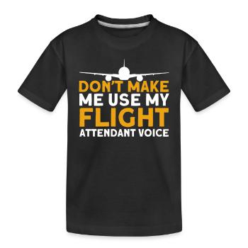 Personnel de cabine de l’hôtesse de l’air hôtesse de l’air - T-shirt bio Premium Enfant - noir - Devant