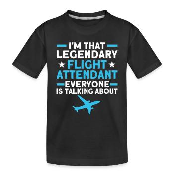 Personnel de cabine de l’hôtesse de l’air hôtesse de l’air - T-shirt bio Premium Enfant - noir - Devant