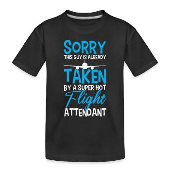 Personnel de cabine de l’hôtesse de l’air hôtesse de l’air - T-shirt bio Premium Enfant - noir - Devant