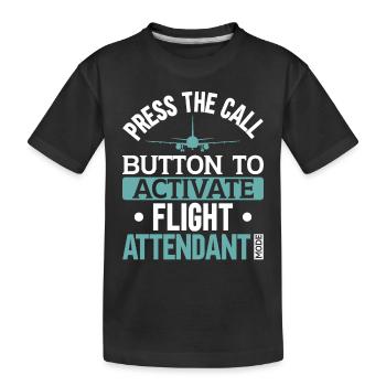 Personnel de cabine de l’hôtesse de l’air hôtesse de l’air - T-shirt bio Premium Enfant - noir - Devant