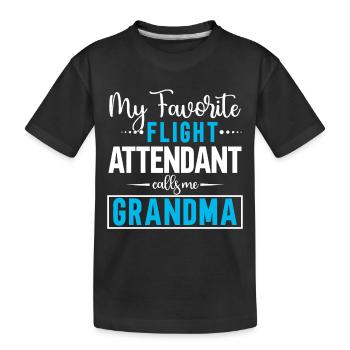 Flugbegleiter Stewardess Cabin Crew - Kinder Premium Bio T-Shirt - Schwarz - Vorne