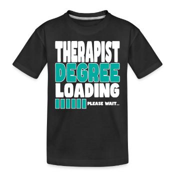 Therapeut lädt Ausbildung - Kinder Premium Bio T-Shirt - Schwarz - Vorne