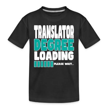 Übersetzer lädt Ausbildung - Kinder Premium Bio T-Shirt - Schwarz - Vorne