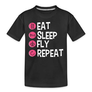 Personnel de cabine de l’hôtesse de l’air hôtesse de l’air - T-shirt bio Premium Enfant - noir - Devant