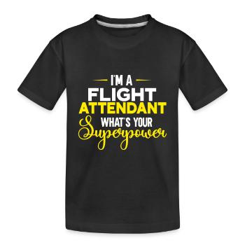 Personnel de cabine de l’hôtesse de l’air hôtesse de l’air - T-shirt bio Premium Enfant - noir - Devant