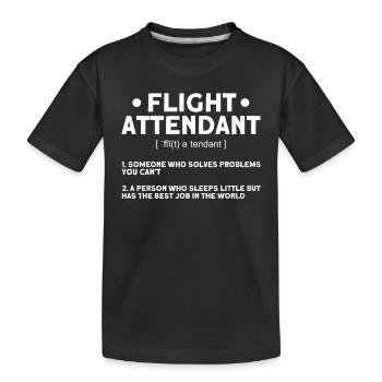 Personnel de cabine de l’hôtesse de l’air hôtesse de l’air - T-shirt bio Premium Enfant - noir - Devant