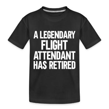 Personnel de cabine de l’hôtesse de l’air hôtesse de l’air - T-shirt bio Premium Enfant - noir - Devant