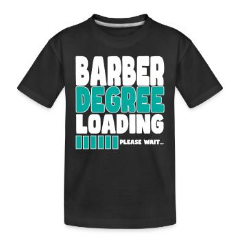 Le coiffeur invite à la formation - T-shirt bio Premium Enfant - noir - Devant
