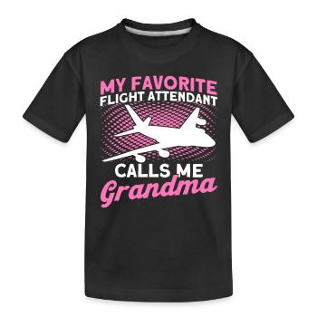 Personnel de cabine de l’hôtesse de l’air hôtesse de l’air - T-shirt bio Premium Enfant - noir - Devant