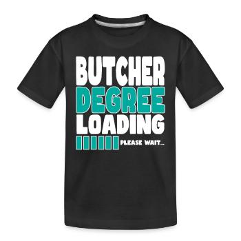 Metzger lädt Ausbildung - Kinder Premium Bio T-Shirt - Schwarz - Vorne