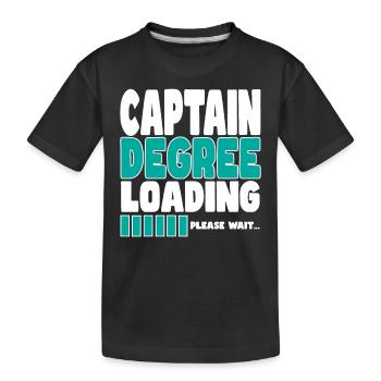 Le capitaine invite à la formation - T-shirt bio Premium Enfant - noir - Devant