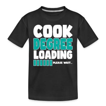 Koch lädt Ausbildung - Kinder Premium Bio T-Shirt - Schwarz - Vorne