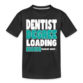 Zahnarzt lädt Ausbildung - Kinder Premium Bio T-Shirt - Schwarz - Vorne