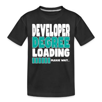 Le développeur de logiciels charge la formation - T-shirt bio Premium Enfant - noir - Devant