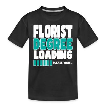 Florist lädt Ausbildung - Kinder Premium Bio T-Shirt - Schwarz - Vorne