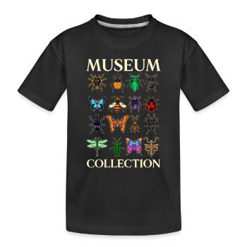 Collection of Insects and Butterflies Museum - Kids' Premium Organic T-Shirt - black - Front