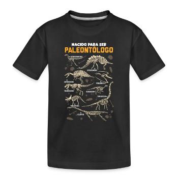 Born to be a dinosaur paleontologist - Kids' Premium Organic T-Shirt - black - Front
