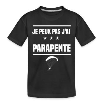 je peux pas j'ai parapente humour parapentiste - T-shirt bio Premium Enfant - noir - Devant