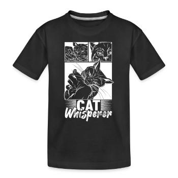 Cat Cat Lovers - Kids' Premium Organic T-Shirt - black - Front
