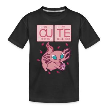 Doux axolotl animaux doux - T-shirt bio Premium Enfant - noir - Devant