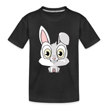 Süßer Hase - Kinder Premium Bio T-Shirt - Schwarz - Vorne