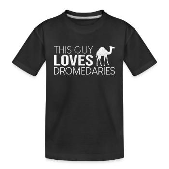 Ce type aime les dromadaires - T-shirt bio Premium Enfant - noir - Devant