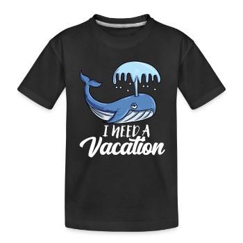 Blauwal - Kinder Premium Bio T-Shirt - Schwarz - Vorne
