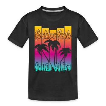 Boulders Beach - Kinder Premium Bio T-Shirt - Schwarz - Vorne