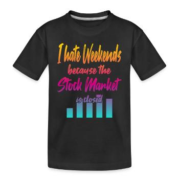 Stock Market is Closed - Kinder Premium Bio T-Shirt - Schwarz - Vorne