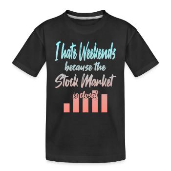 Stock Market is Closed - Kinder Premium Bio T-Shirt - Schwarz - Vorne