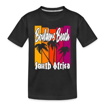 Boulders Beach - Kinder Premium Bio T-Shirt - Schwarz - Vorne
