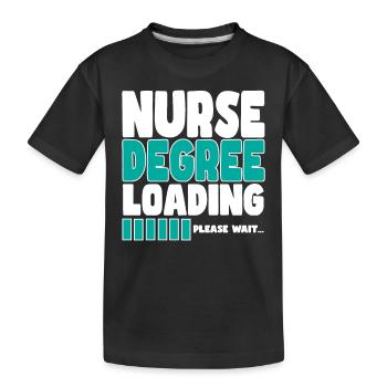 Une infirmière invite à la formation - T-shirt bio Premium Enfant - noir - Devant