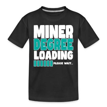 Miner invite à la formation - T-shirt bio Premium Enfant - noir - Devant