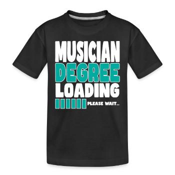 Un musicien invite à la formation - T-shirt bio Premium Enfant - noir - Devant