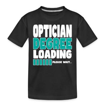 Optiker lädt Ausbildung - Kinder Premium Bio T-Shirt - Schwarz - Vorne