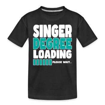 Singer invite à la formation - T-shirt bio Premium Enfant - noir - Devant