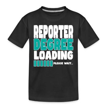 Un journaliste invite à la formation - T-shirt bio Premium Enfant - noir - Devant