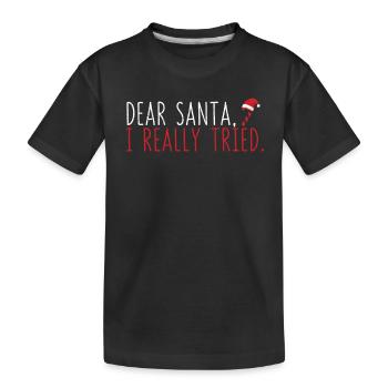 Passende Familiengruppe Weihnachten Lieber - Kinder Premium Bio T-Shirt - Schwarz - Vorne