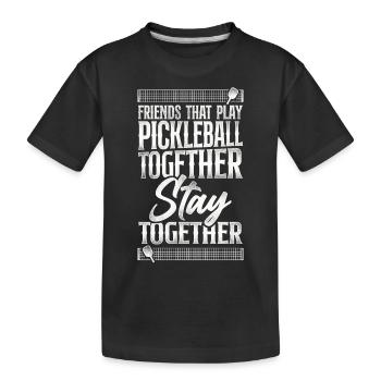 Pickleball Buddies Amis Qui - T-shirt bio Premium Enfant - noir - Devant